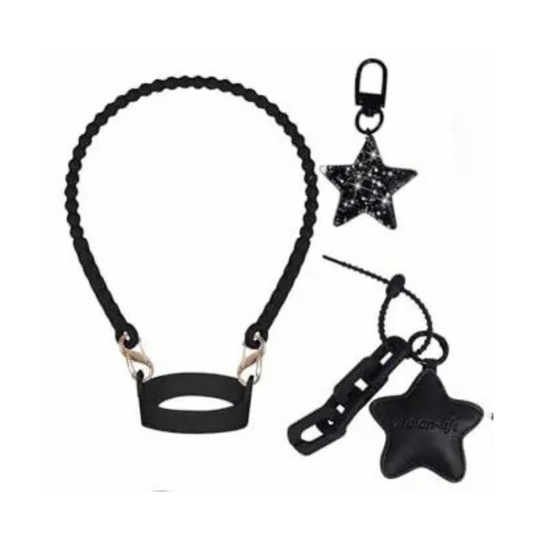 Black Keychain Tumbler Accessory Set